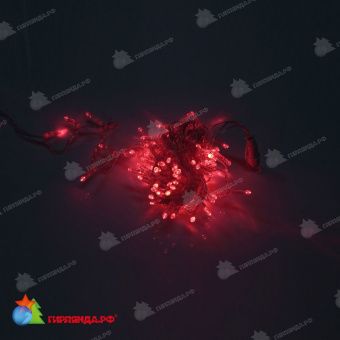 Гирлянда Нить, 20м., 200 LED, красный, с мерцанием, прозрачный провод (пвх), с защитным колпачком. 11-1891
