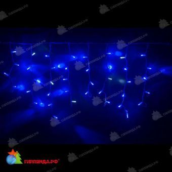 Гирлянда Бахрома 4.8х0.6 м., 160 LED, синий, с мерцанием, белый резиновый провод (Каучук), с защитным колпачком. 11-1958