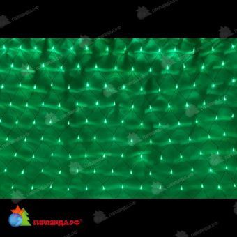 Светодиодная сетка, 2х1.5м., 288 LED, зеленый, чейзинг, черный провод (пвх). 11-2107