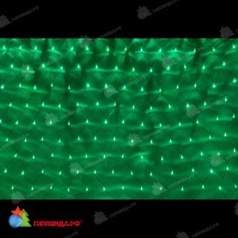 Светодиодная сетка, 2х3м., зеленый, чейзинг, черный провод (пвх). 11-2126