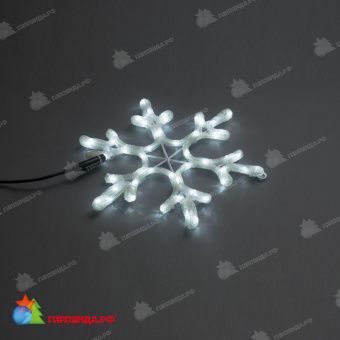 Снежинка светодиодная без мерцания, 52 см, 80 LED, холодный белый. 11-2155