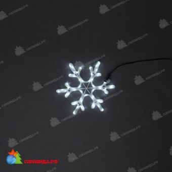 Снежинка светодиодная без мерцания, 52 см, 80 LED, холодный белый. 11-2155