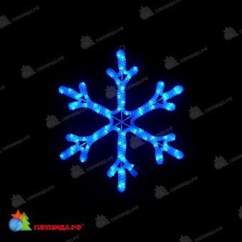Снежинка светодиодная без мерцания, 52 см, 80 LED, синий. 11-2156