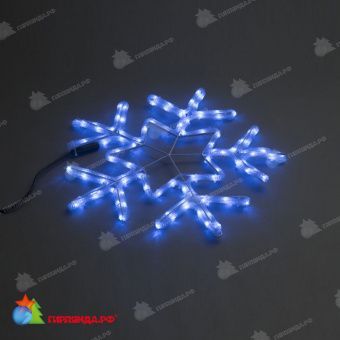 Снежинка светодиодная без мерцания, 57 см, 100 LED, синий. 11-2158