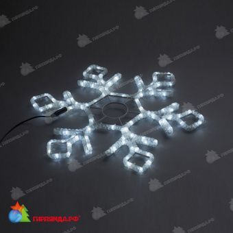 Снежинка светодиодная с мерцанием, 60.5x52 см, 100 LED, холодный белый. 11-2163
