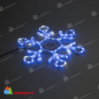 Снежинка светодиодная с мерцанием, 60.5х52 см, 100 LED, синий. 11-2172