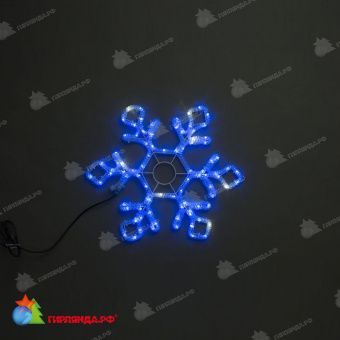 Снежинка светодиодная с мерцанием, 79x69 см, 120 LED, синий. 11-2173