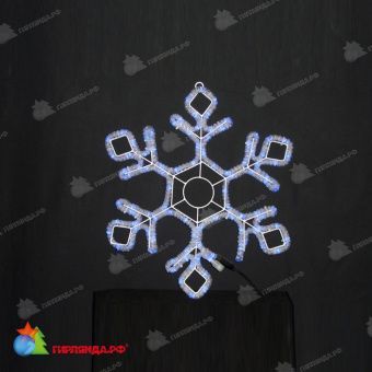Снежинка светодиодная без мерцания, 79x69 см, 120 LED, синий. 11-2176