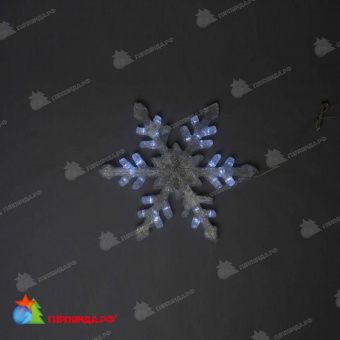 Снежинка светодиодная светодинамика, 58х58х2,5 см, 144 LED, холодный белый. 11-2178