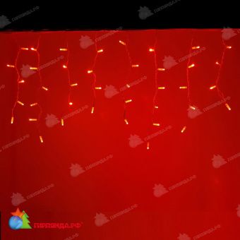 Гирлянда Бахрома 4.8х0.6 м., 160 LED, красный, без мерцания, белый резиновый провод (Каучук), с защитным колпачком. 11-2395