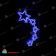 Светодиодная консоль, 5 звезд 1.5x0.88м., без мерцания, синий. 11-1221