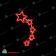 Светодиодная консоль, 5 звезд 1.5x0.88м., без мерцания, красный. 11-1222