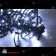 Гирлянда Нить, 10м., 100 LED, холодный белый, без мерцания, черный резиновый провод (Каучук), с защитным колпачком. 11-1707