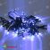Гирлянда Нить, 20м., 200 LED, синий, без мерцания, черный резиновый провод (Каучук), с защитным колпачком. 11-1754