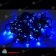 Гирлянда Нить, 10м., 100 LED, синий, без мерцания, черный провод (пвх), с защитным колпачком. 11-1827