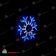 Снежинка светодиодная без мерцания, 43x43 см, белый-синий. 11-2305