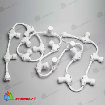 Шина, 2 pin, Т-коннектор, 2м, белый провод. G16-1223