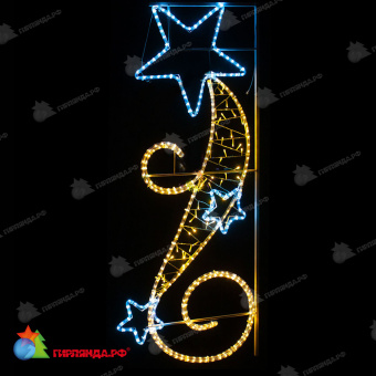 Светодиодная консоль "Три звезды и узор" 150x60см. 19-1004