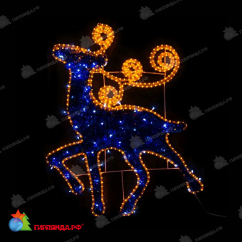 Светодиодная консоль Пушистая фигура "Олень" 123x112см. 19-1010