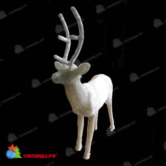 Cветодиодная фигура "Олень папа белый", 170x125см, 2000 LED, 100Вт. 19-1023