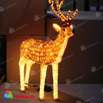 Cветодиодная фигура "Олень папа коричневый", 170x125см, 2000 LED, 100Вт. 19-1024