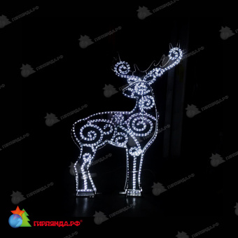 Cветодиодная фигура 3D "Олень Ажурный", 150x110x10см. 19-1034