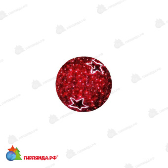 Объемная фигура 3D "Пушистый шар", D40см, 16Вт, 308 LED, цвета: красный. 19-1038