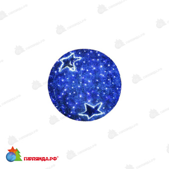 Объемная фигура 3D "Пушистый шар", D60см, 28Вт, 516 LED, цвета: синий. 19-1043