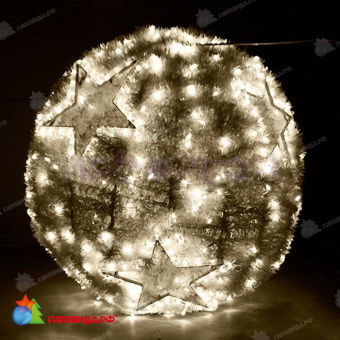 Объемная фигура 3D "Пушистый шар", D60см, 28Вт, 516 LED, цвета: теплый белый. 19-1045