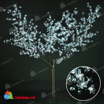 Светодиодное дерево Сакура высота 1.9 м., 864 LED, холодный белый. 19-1053