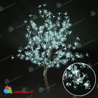 Светодиодное дерево Вишневый куст высота 0,8 м., 224 LED, холодный белый. 19-1076