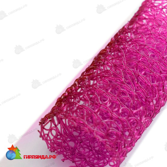 Декоративная сетка Розовая в Рулоне, Гибкий ПВХ, 1x10 м. 07-5712