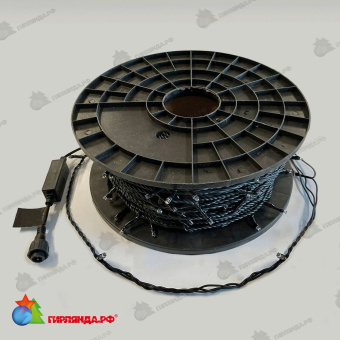 Гирлянда Нить 100 м, 500 LED, мульти, с мерцанием, черный-зеленый провод. 07-5714