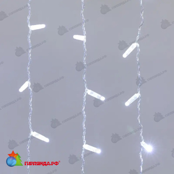 Гирлянда светодиодная Занавес 2x0,8м 160 Led Холодный Белый прозрачный пвх IP65 постоянное свечение 230В 14-2000