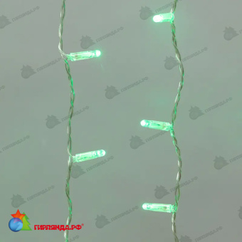 Гирлянда светодиодная Занавес 2x0,8м 160 Led Зеленый прозрачный пвх IP65 постоянное свечение 230В блок в комплекте 14-2001