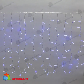 Гирлянда светодиодная Занавес 2x0,8м 160 Led Синий прозрачный пвх IP65 постоянное свечение 230В 14-2003