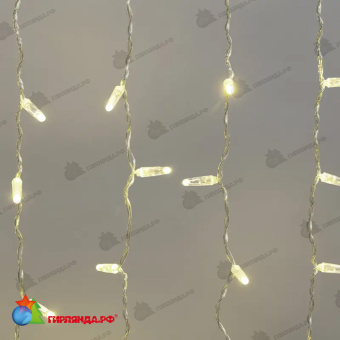 Гирлянда светодиодная Занавес 2х0,8м 160 Led Теплый Белый прозрачный пвх IP65 постоянное свечение 230В 14-2004