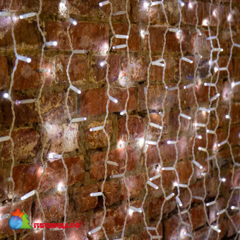 Гирлянда светодиодная Занавес 2х1,5м 300 Led Холодный Белый пвх IP65 эффект мерцания 230В 14-2020