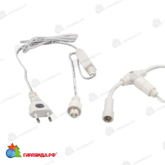 Гирлянда светодиодная Занавес 2х1,5м 360 Led Желтый белый пвх IP65 постоянное свечение 230В блок в комплекте 14-2030