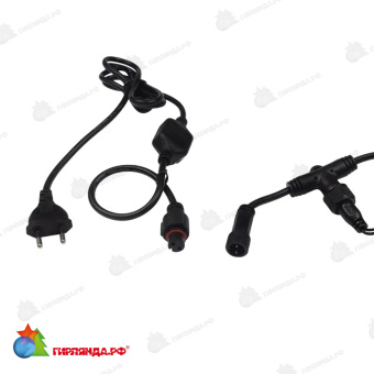 Гирлянда светодиодная Занавес 2х1,5м 360 Led Желтый черный пвх IP65 постоянное свечение 230В блок в комплекте 14-2032