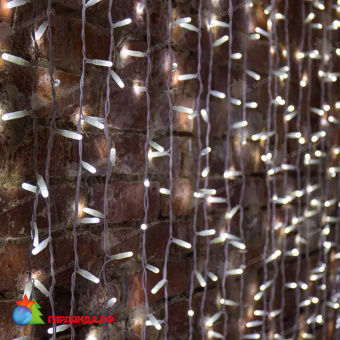 Гирлянда светодиодная Занавес 2х3м 448 Led Холодный Белый прозрачный пвх IP65 эффект мерцания 230В 14-2046