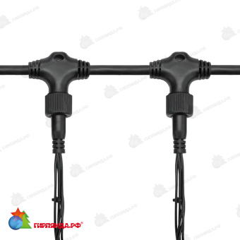 Гирлянда светодиодная Занавес 2х6м 1520 Led Холодный Белый черный пвх IP65 эффект водопада 230В не соединяется контроллер в комплекте 14-2068