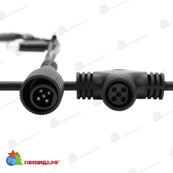 Гирлянда светодиодная Занавес 2х6м 1520 Led Холодный Белый черный пвх IP65 эффект водопада 230В не соединяется контроллер в комплекте 14-2068