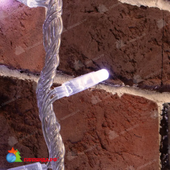 Гирлянда светодиодная Занавес 2х6м 360 Led Холодный Белый прозрачный пвх IP65 эффект водопада 24В не соединяется трансформатор в комплекте 14-2069