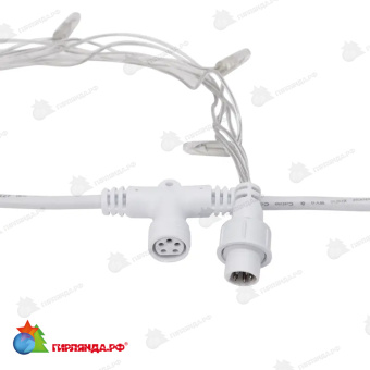 Гирлянда светодиодная Занавес 2х6м 360 Led Холодный Белый прозрачный пвх IP65 эффект водопада 24В не соединяется трансформатор в комплекте 14-2069
