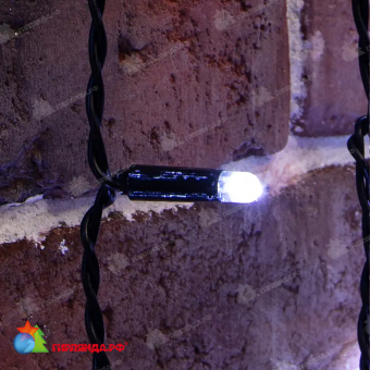 Гирлянда светодиодная Занавес 2х6м 768 Led Холодный Белый черный пвх IP65 постоянное свечение 230В 14-2074