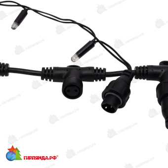 Гирлянда светодиодная Занавес 2х6м 768 Led Холодный Белый черный пвх IP65 постоянное свечение 230В 14-2074
