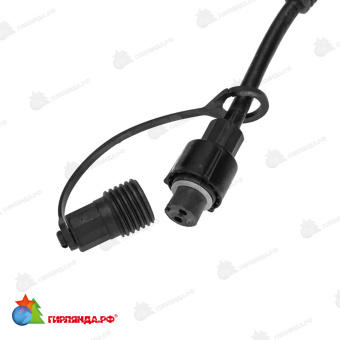 Гирлянда светодиодная Занавес 2х1,5м 360 Led Холодный Белый черный каучук IP67 постоянное свечение 230В блок в комплекте 14-2087