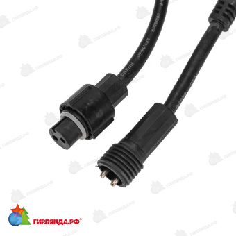 Гирлянда светодиодная Занавес 2х1,5м 360 Led Холодный Белый черный каучук IP67 постоянное свечение 230В блок в комплекте 14-2087