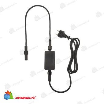 Гирлянда светодиодная Занавес 2х1,5м 360 Led Зеленый черный каучук IP67 постоянное свечение 230В блок в комплекте 14-2089